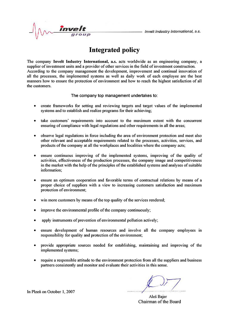 Integrated-policy